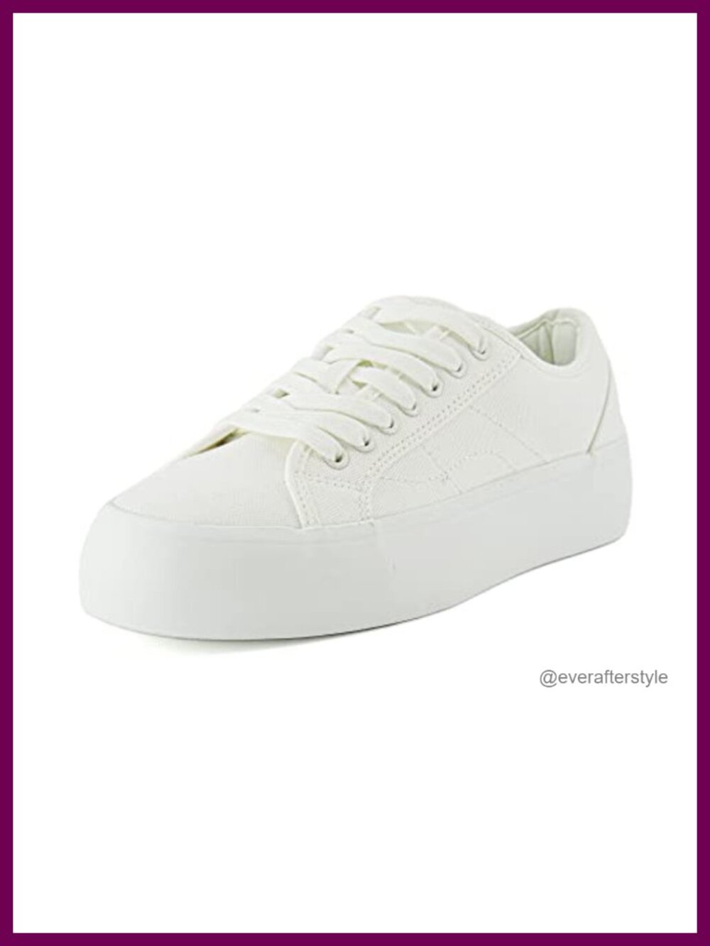 Canvas Platform Sneakers Low Top Lace Up Memory Foam Casual Walking